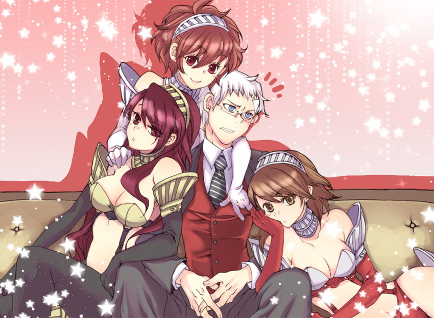 shiomi kotone, takeba yukari, kirijou mitsuru, and sanada akihiko (persona and 2 more) drawn by ironmaskbear