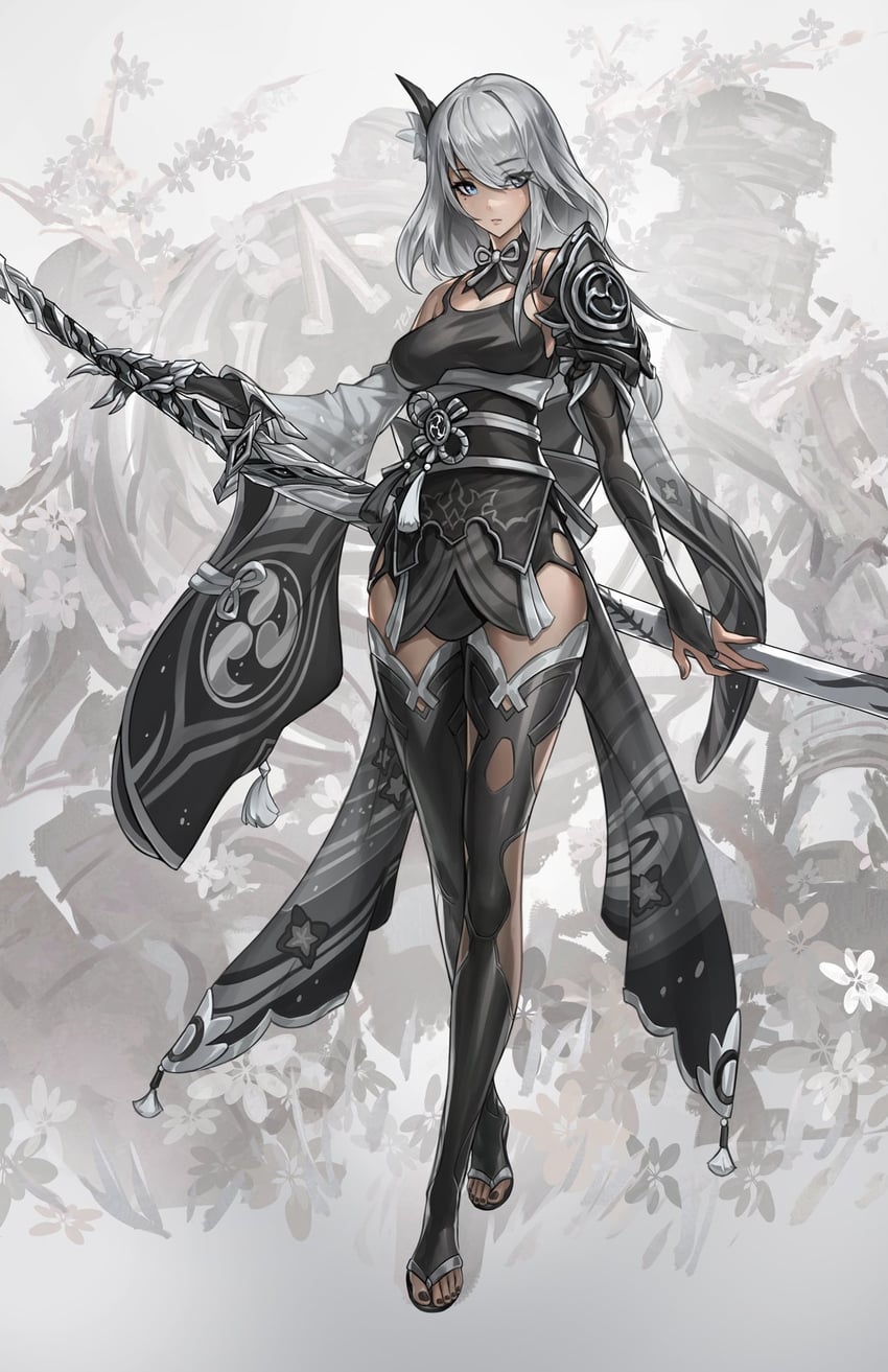 raiden shogun and a2 (genshin impact and 2 more) drawn by imdrunkontea