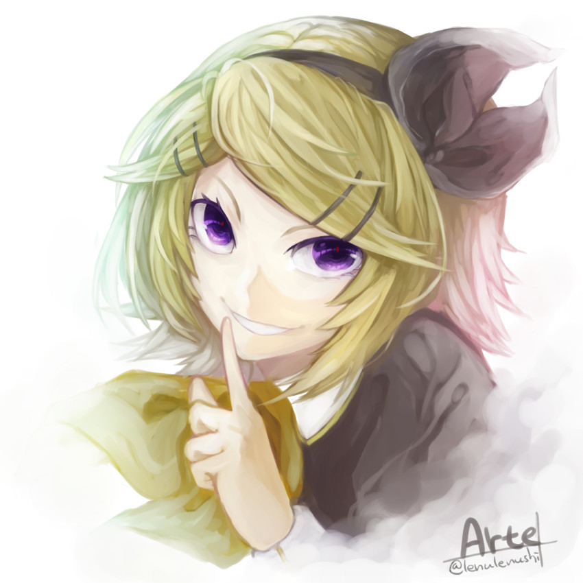 kagamine rin and arte (vocaloid and 2 more) drawn by hoshiakari_lenu