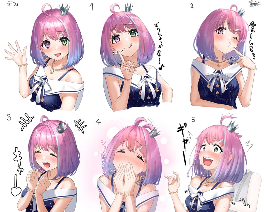 oozora subaru and himemori luna (hololive) drawn by nanaushi