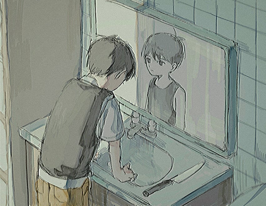 sunny and omori (omori) drawn by sawaki_(2d1ty)