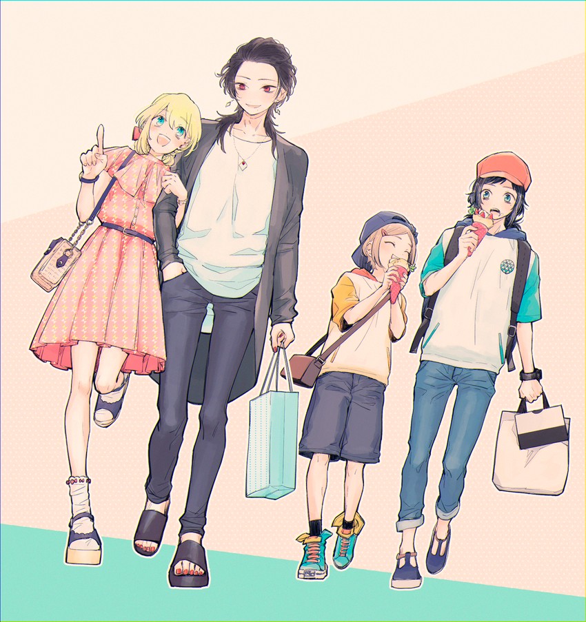 kashuu kiyomitsu, yamato-no-kami yasusada, midare toushirou, and houchou toushirou (touken ranbu) drawn by shigeru