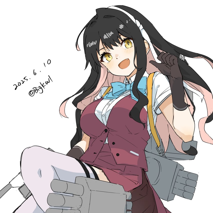 naganami and naganami kai ni (kantai collection) drawn by bigkwl