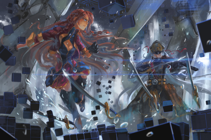 altair and selesia upitiria (re:creators) drawn by song_ren