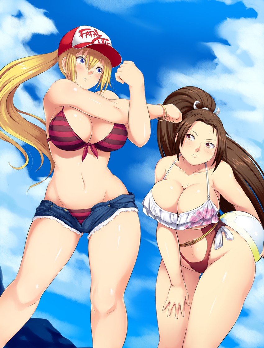 shiranui mai and terry bogard (fatal fury and 2 more) drawn by yomitrooper