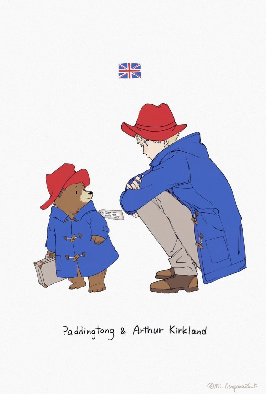 united kingdom and paddington bear (axis powers hetalia and 1 more) drawn by mi_asupara26_k