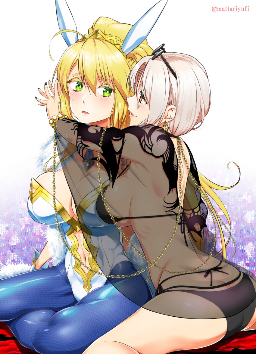 artoria pendragon and carmilla (fate and 1 more) drawn by mattari_yufi