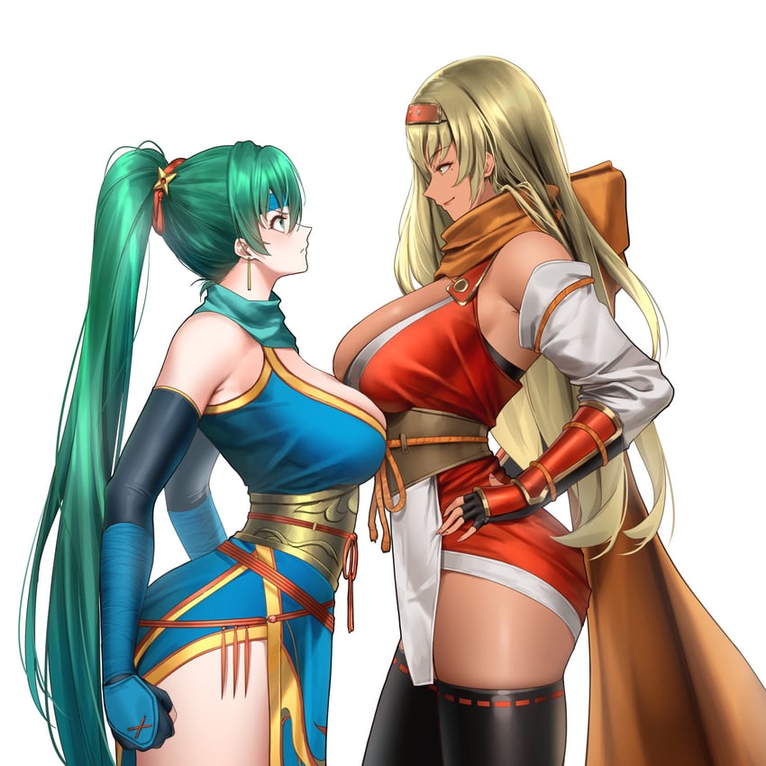 lyn and igrene (fire emblem and 3 more) drawn by shizuko_hideyoshi