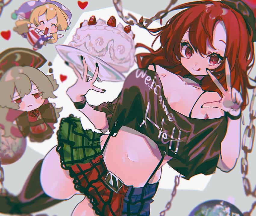 clownpiece, junko, and hecatia lapislazuli (touhou) drawn by ayahi_4