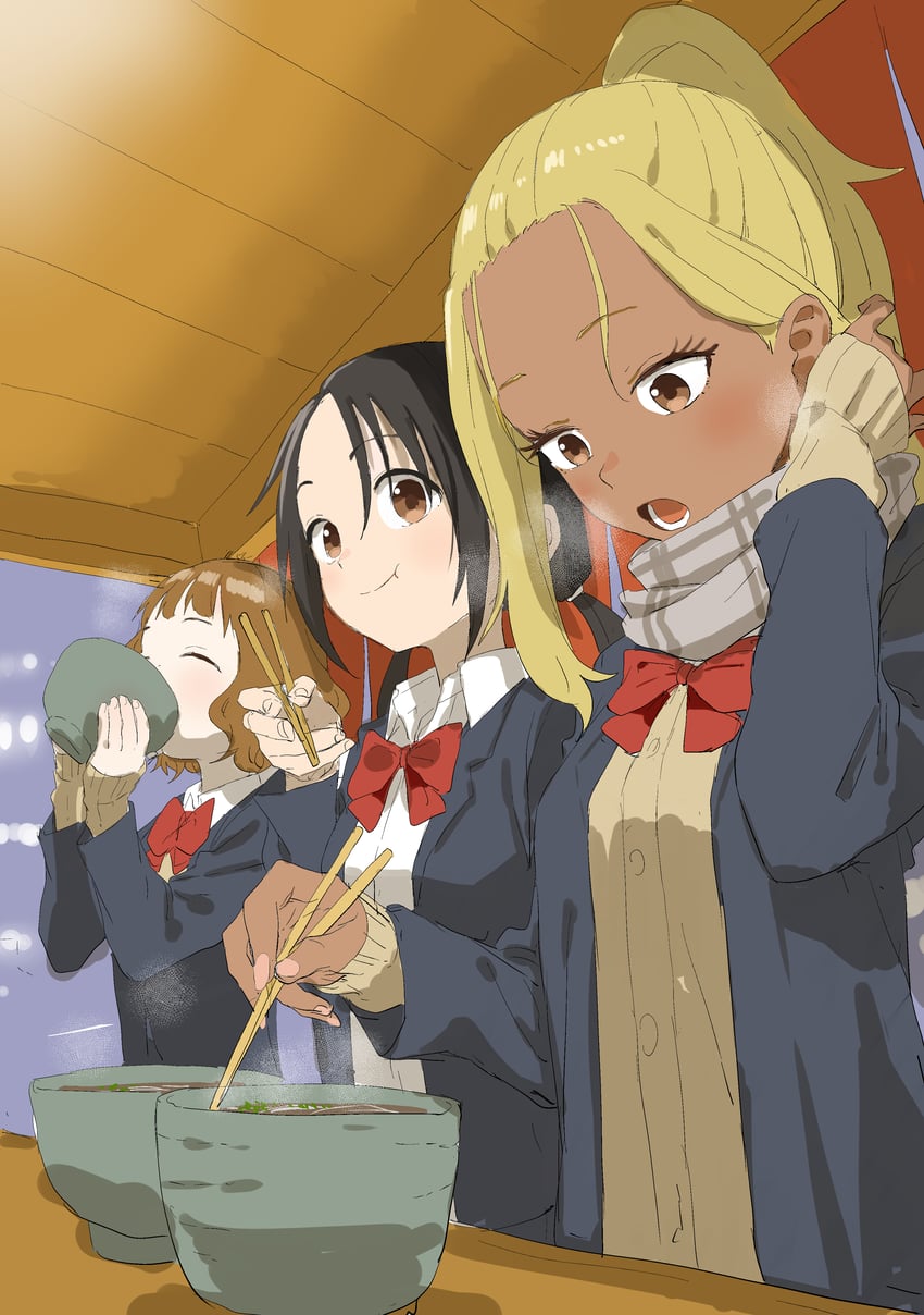 nagisa akane, ichinose karina, and himemiya yuki (manemane nichinichi) drawn by yamamoto_souichirou