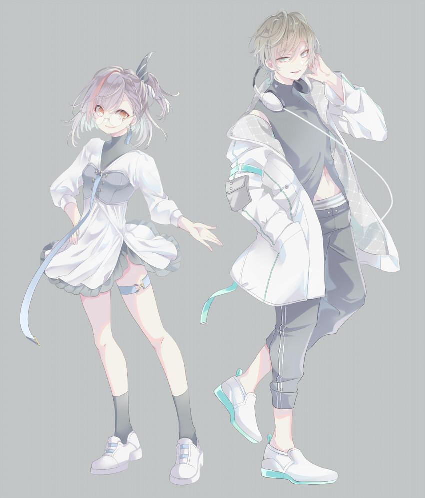 tenjin kotone and ikuta youji (real life and 2 more) drawn by bati15