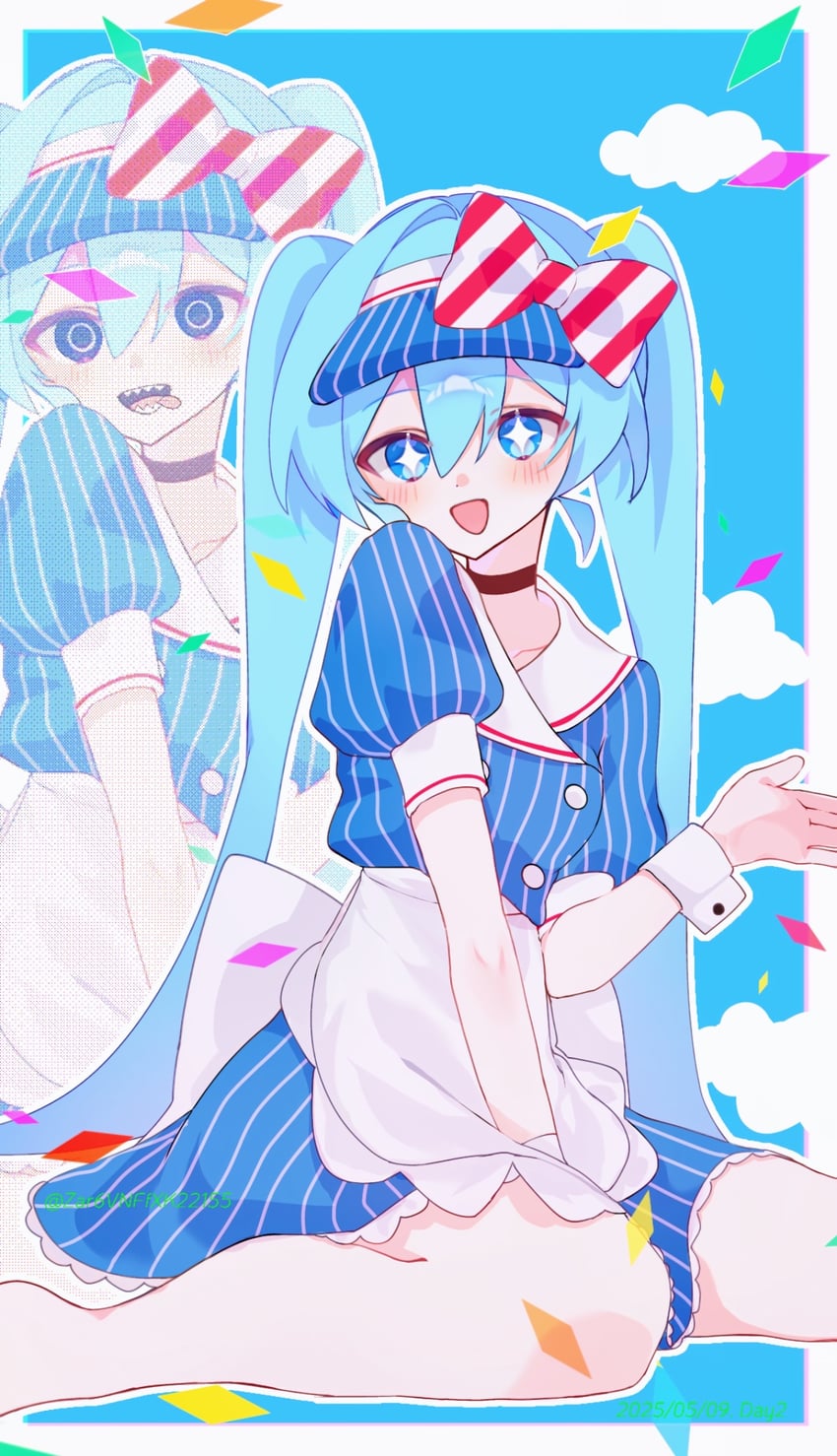 hatsune miku (vocaloid and 1 more) drawn by zar6vnffxk22155