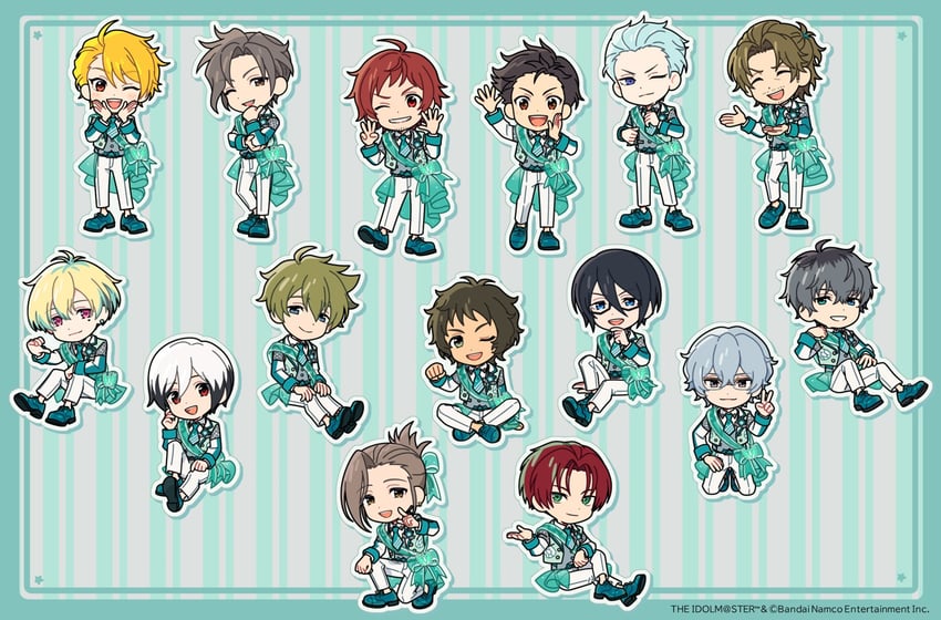 tendo teru, enjoji michiru, maita rui, watanabe minori, kashiwagi tsubasa, and 10 more (idolmaster and 1 more) drawn by uchikoshi2525