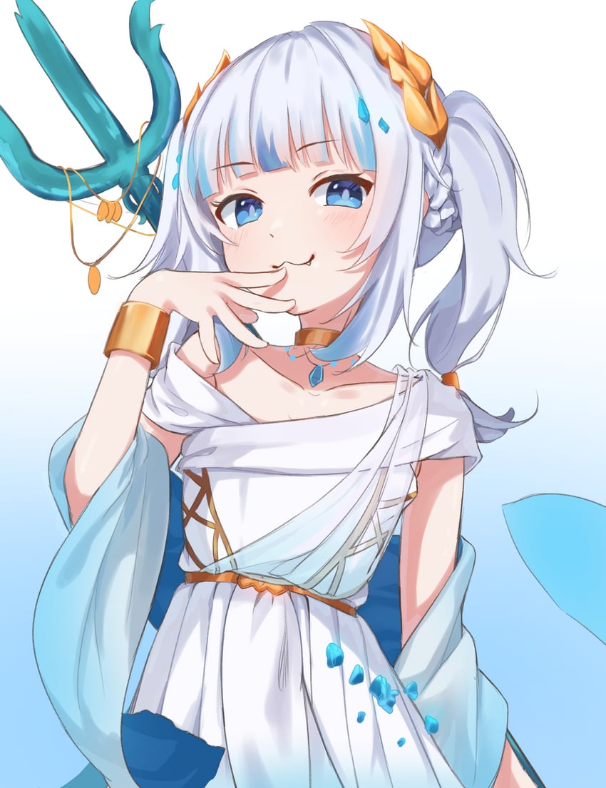 gawr gura (hololive and 1 more) drawn by wep16night
