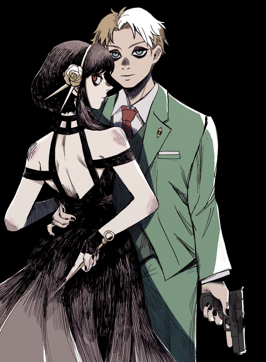 yor briar and twilight (spy x family) drawn by kuropin
