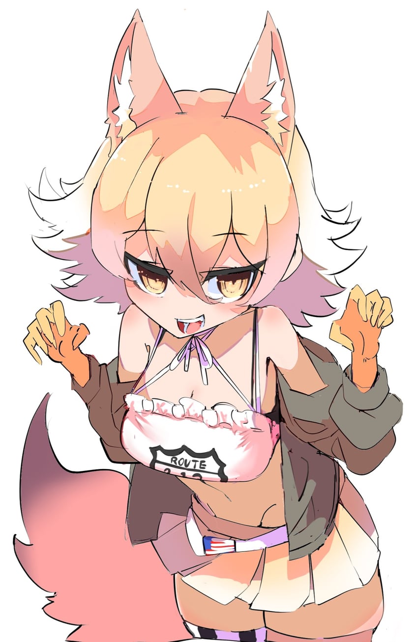 coyote (kemono friends and 1 more) drawn by 100maru