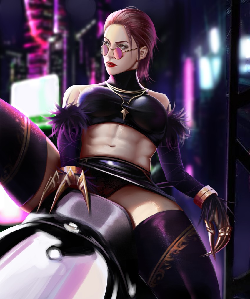evelynn and k/da evelynn (league of legends) drawn by booger_wang