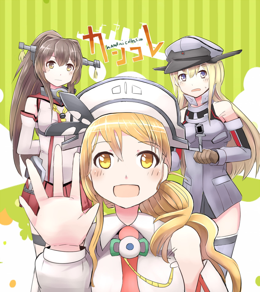 yamato, bismarck, and littorio (kantai collection and 1 more) drawn by nonon_(xenonbot)