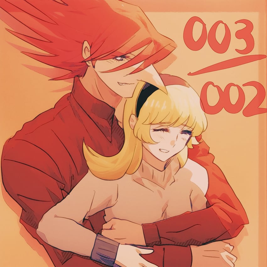 francoise arnoul and jet link (cyborg 009) drawn by sariokisu