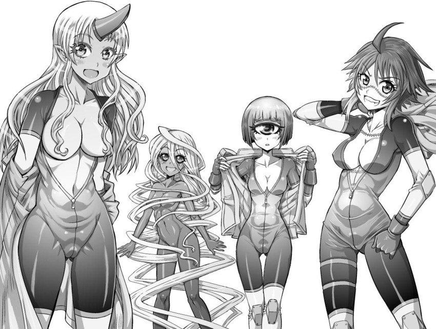 tionishia, manako, zombina, and doppel (monster musume no iru nichijou) drawn by mitsurou