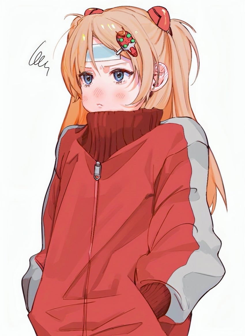 souryuu asuka langley and eva 02 (neon genesis evangelion) drawn by 8ec54a