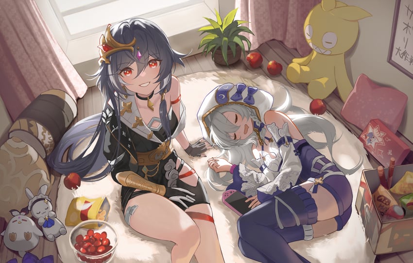 theresa apocalypse, herrscher of sentience, homu, and jingwei (honkai and 1 more) drawn by jue_xi