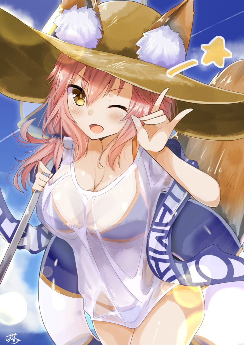 tamamo and tamamo no mae (fate and 2 more) drawn by ramchi