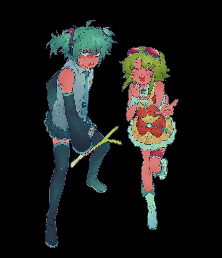 hatsune miku, gumi, hiyori sou, and kizuchi kanna (vocaloid and 1 more) drawn by helado_jpg