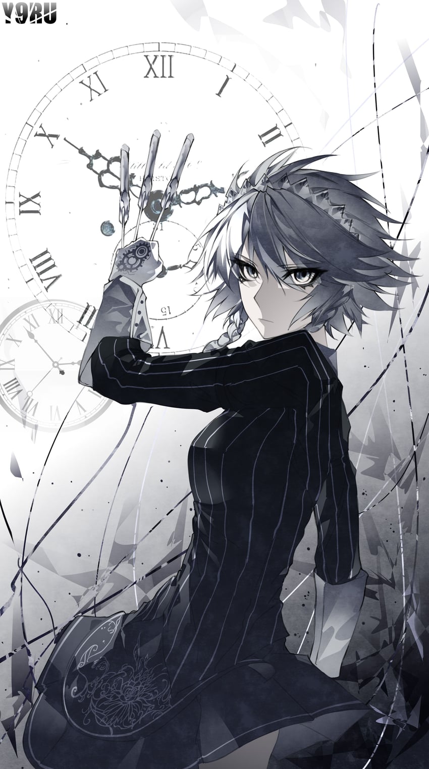 izayoi sakuya (touhou and 1 more) drawn by yexinhan