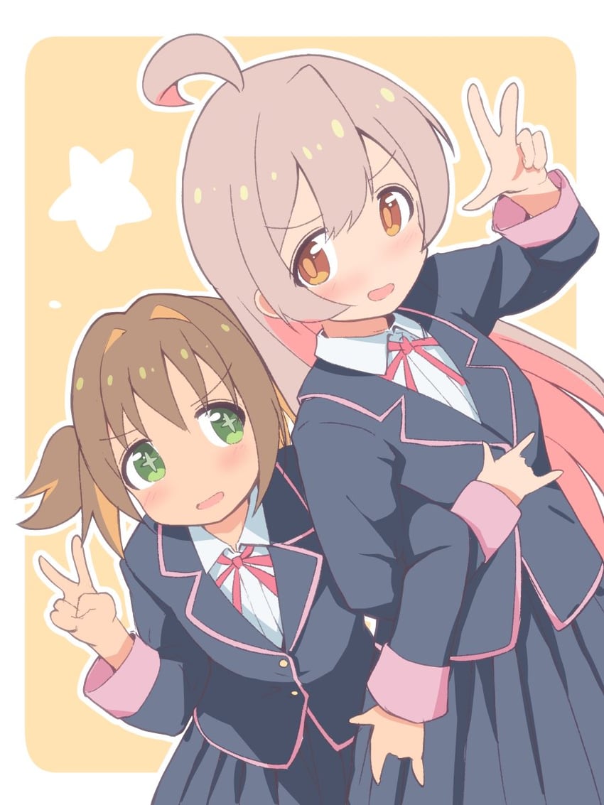 oyama mahiro and oka asahi (onii-chan wa oshimai!) drawn by unkimo
