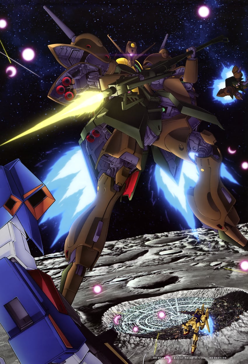 zeta gundam, hyaku shiki, and gabthley (gundam and 2 more)