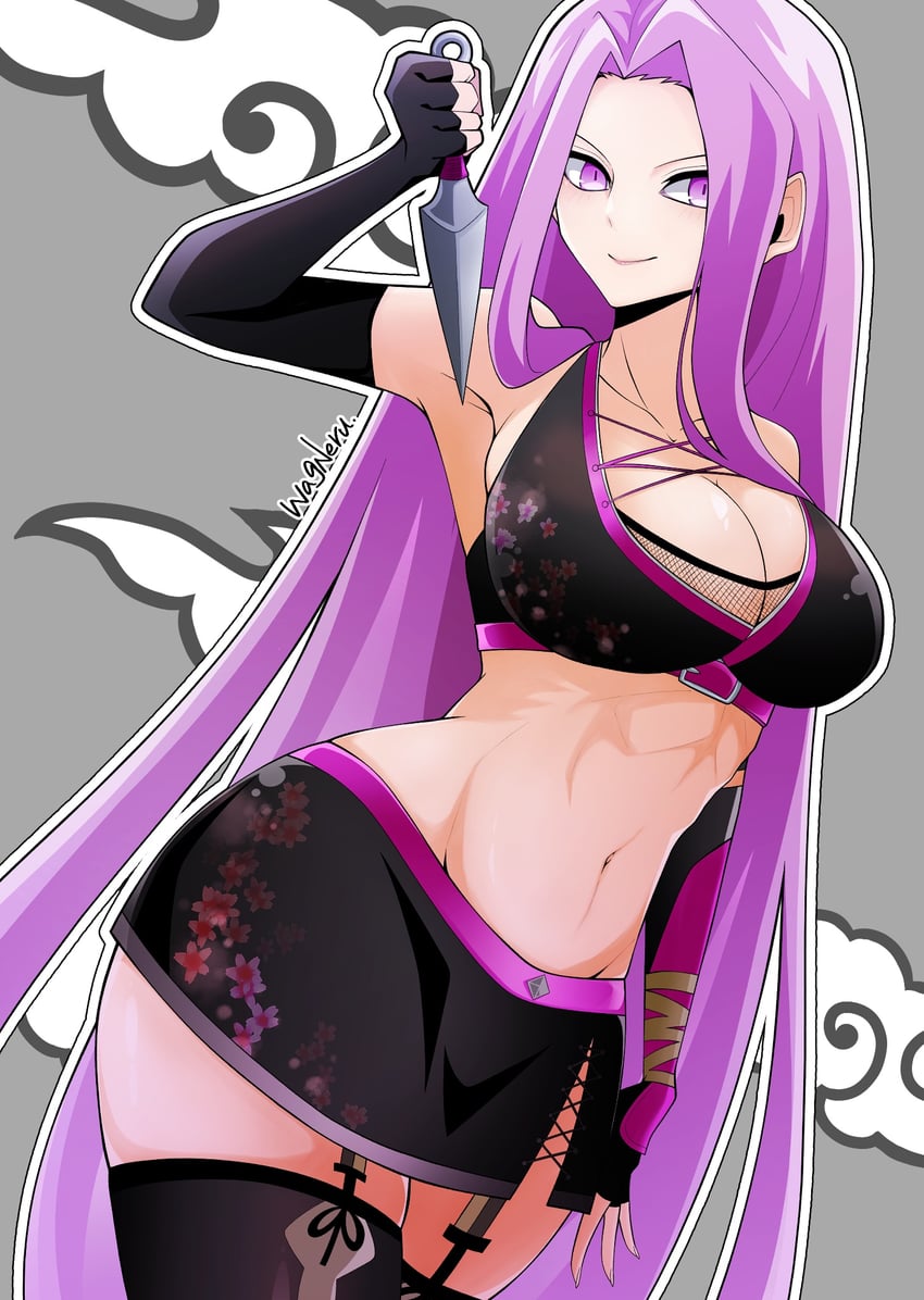 medusa (fate and 1 more) drawn by wagu_neru