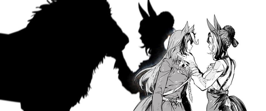 symboli rudolf and mejiro ramonu (umamusume) drawn by pipi_(pierce_cn)
