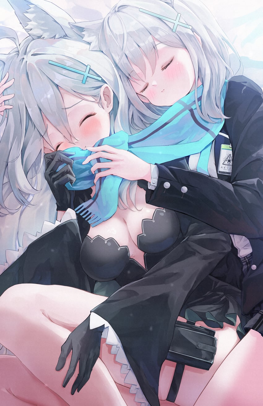 shiroko and shiroko terror (blue archive) drawn by re_inverse