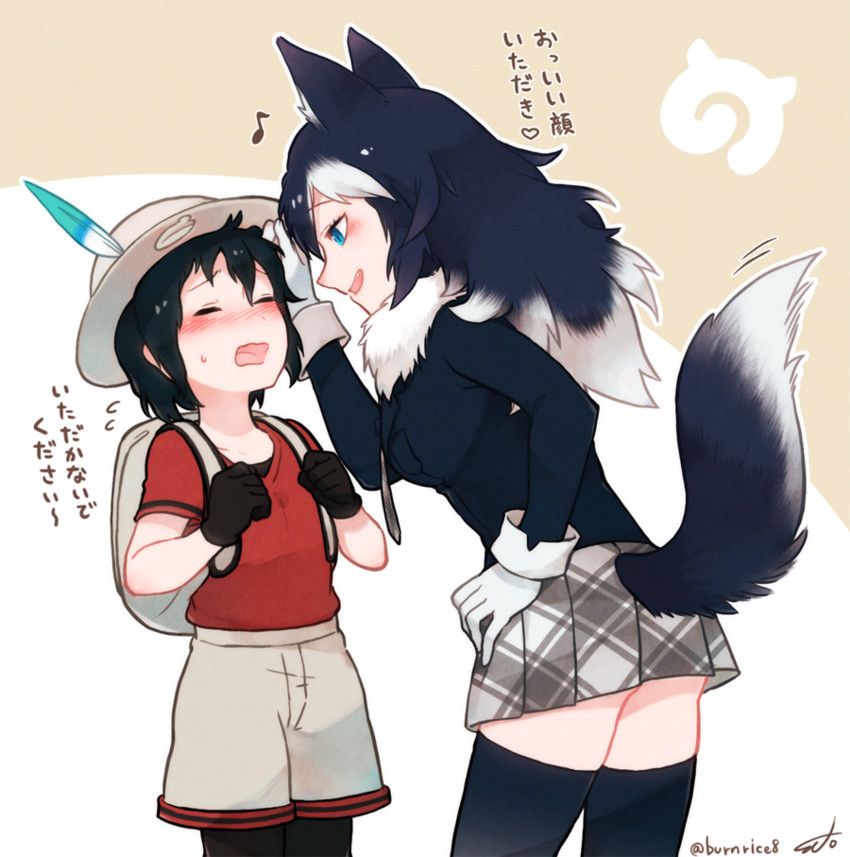 kaban and grey wolf (kemono friends) drawn by seto_(harunadragon)