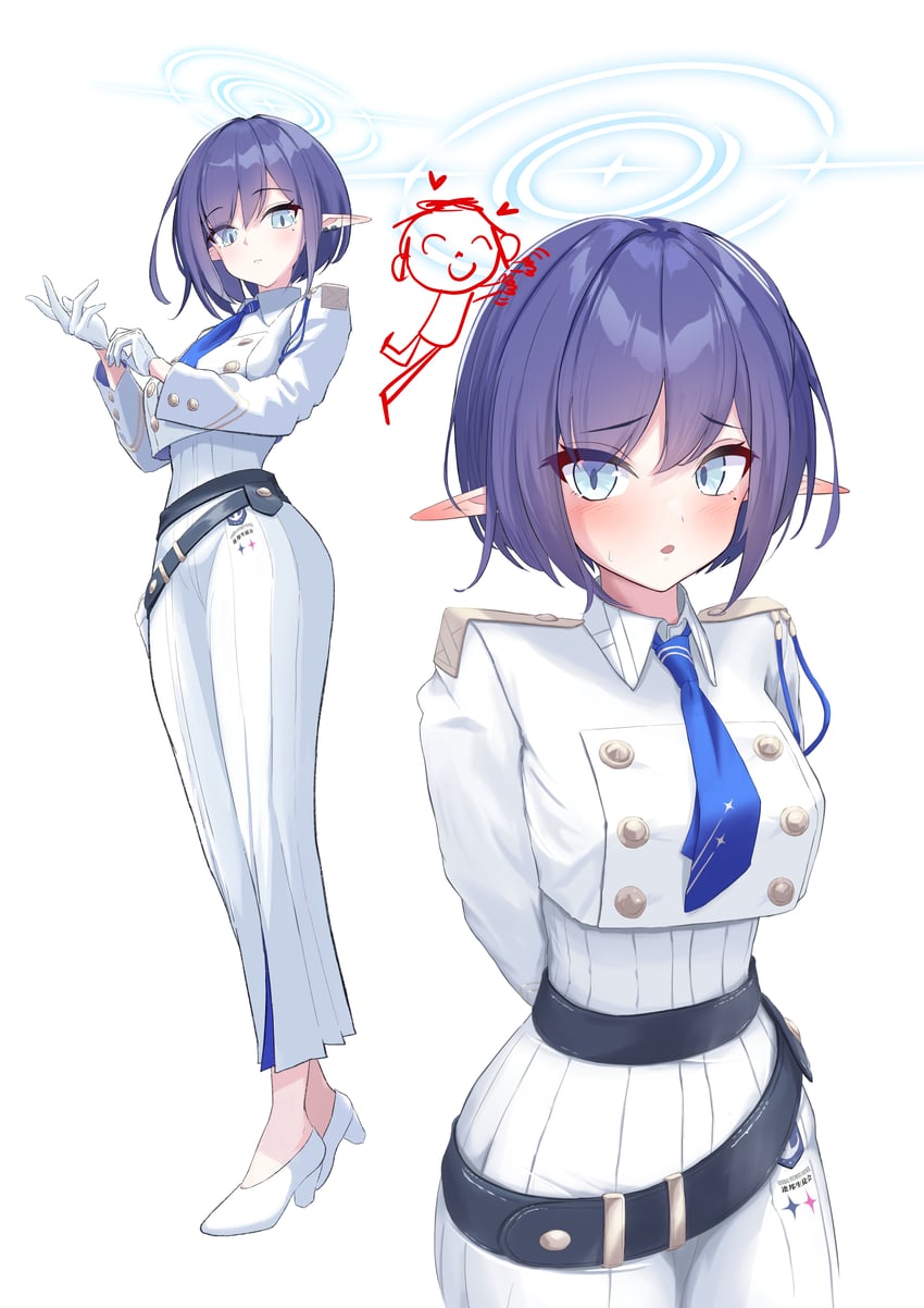 sensei, doodle sensei, and aoi (blue archive) drawn by bocchi_(kuropom7)
