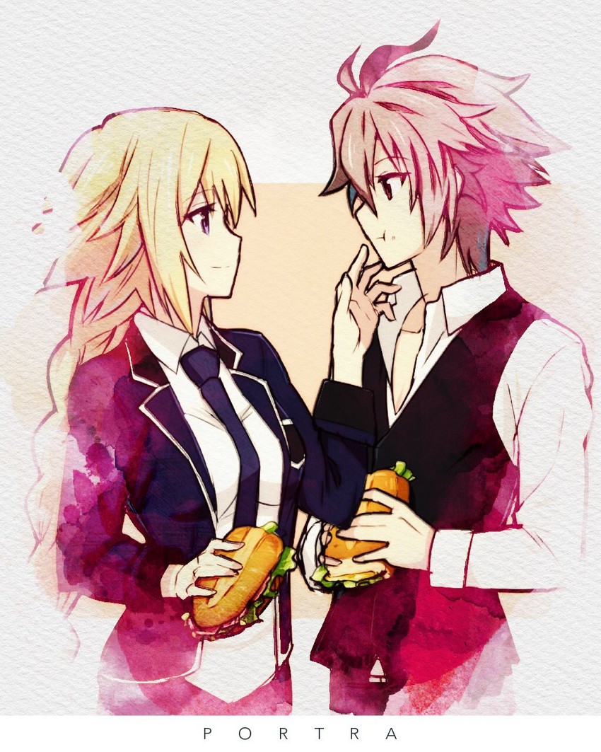 jeanne d'arc and sieg (fate and 1 more) drawn by nyorotono