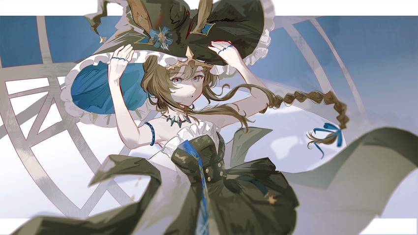 amiya (arknights and 1 more) drawn by naoel_(naoel_art)