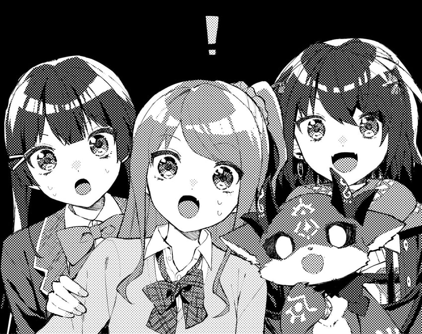 tsukino mito, mashiro meme, debidebi debiru, and akabane youko (nijisanji) drawn by pzmnb