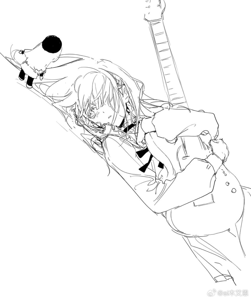 wakaba mutsumi and mortis (bang dream! and 1 more) drawn by min_(120716)