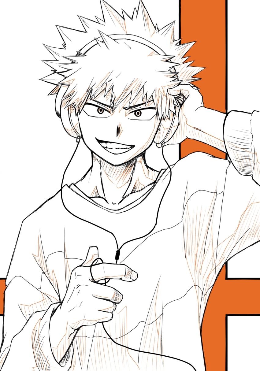 bakugou katsuki (boku no hero academia) drawn by no_control