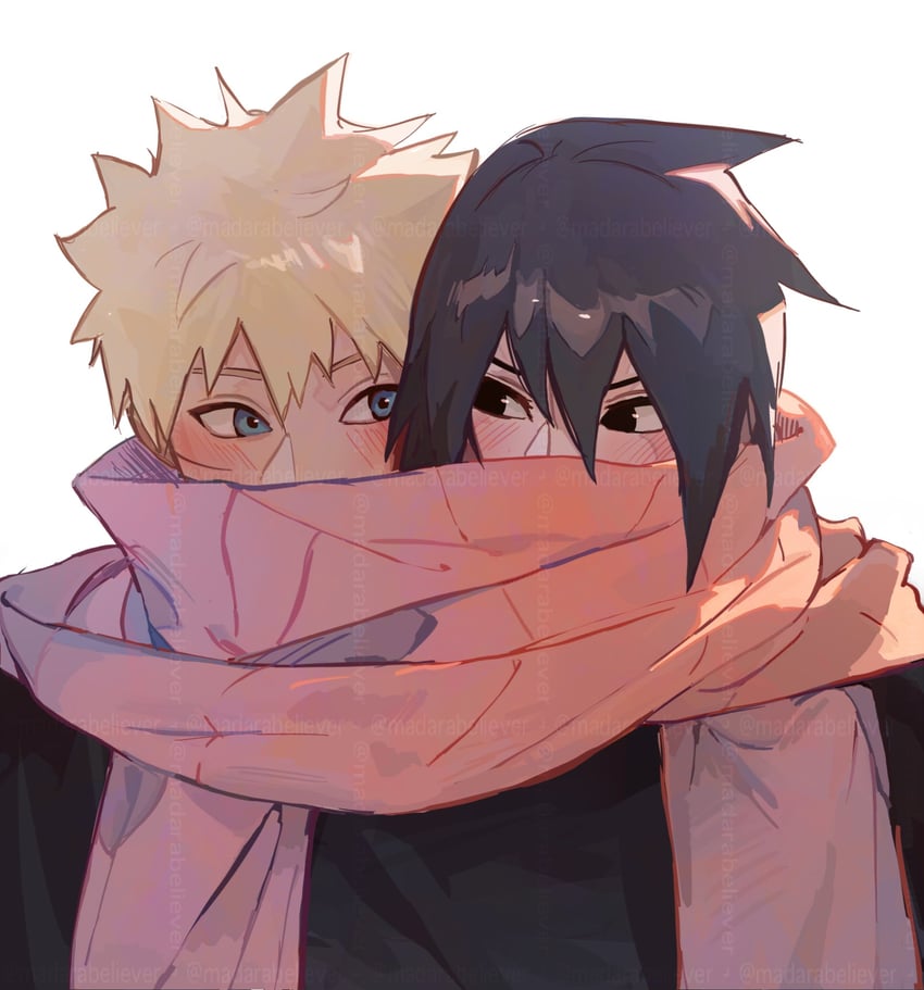 uzumaki naruto and uchiha sasuke (naruto and 1 more) drawn by madarabeliever