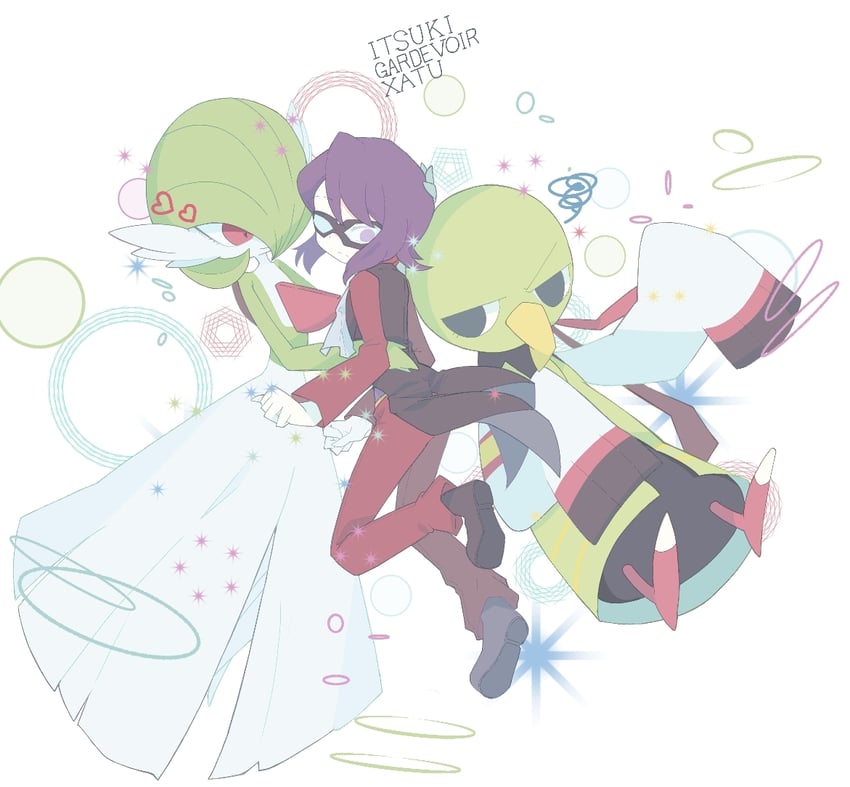 gardevoir, xatu, and will (pokemon and 1 more) drawn by kotori_0322