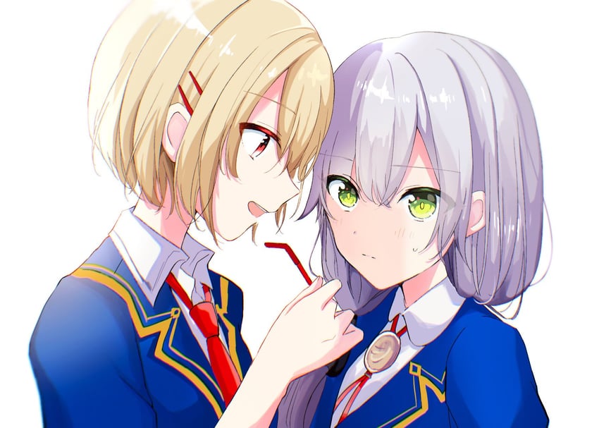 kayamori ruka and izumi yuki (heaven burns red) drawn by kapu_pjs