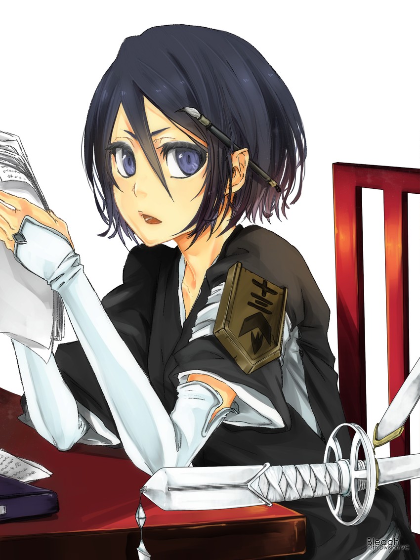 kuchiki rukia (bleach) drawn by fuutarou_(pikeish)
