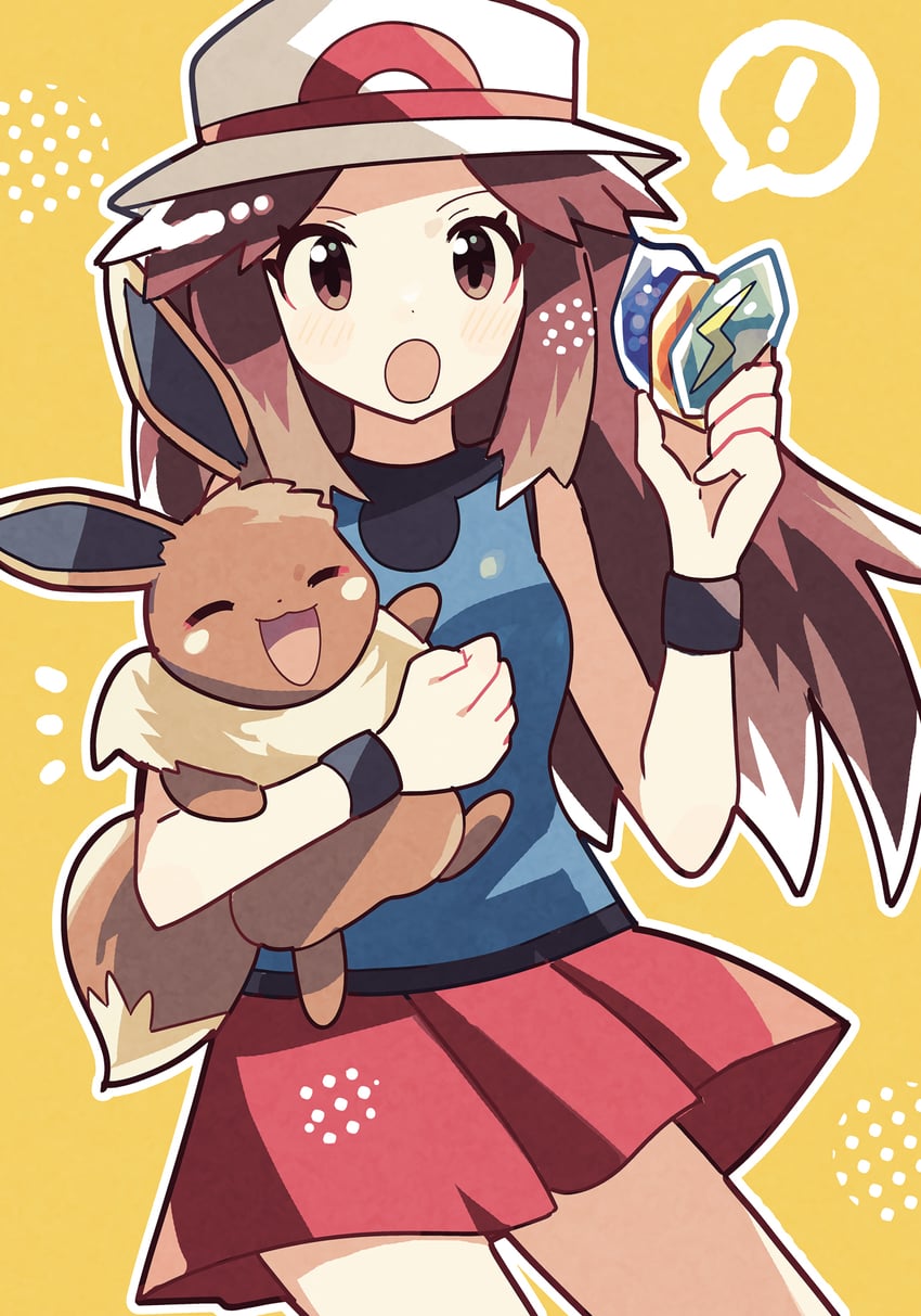 eevee and leaf (pokemon and 1 more) drawn by anidler91