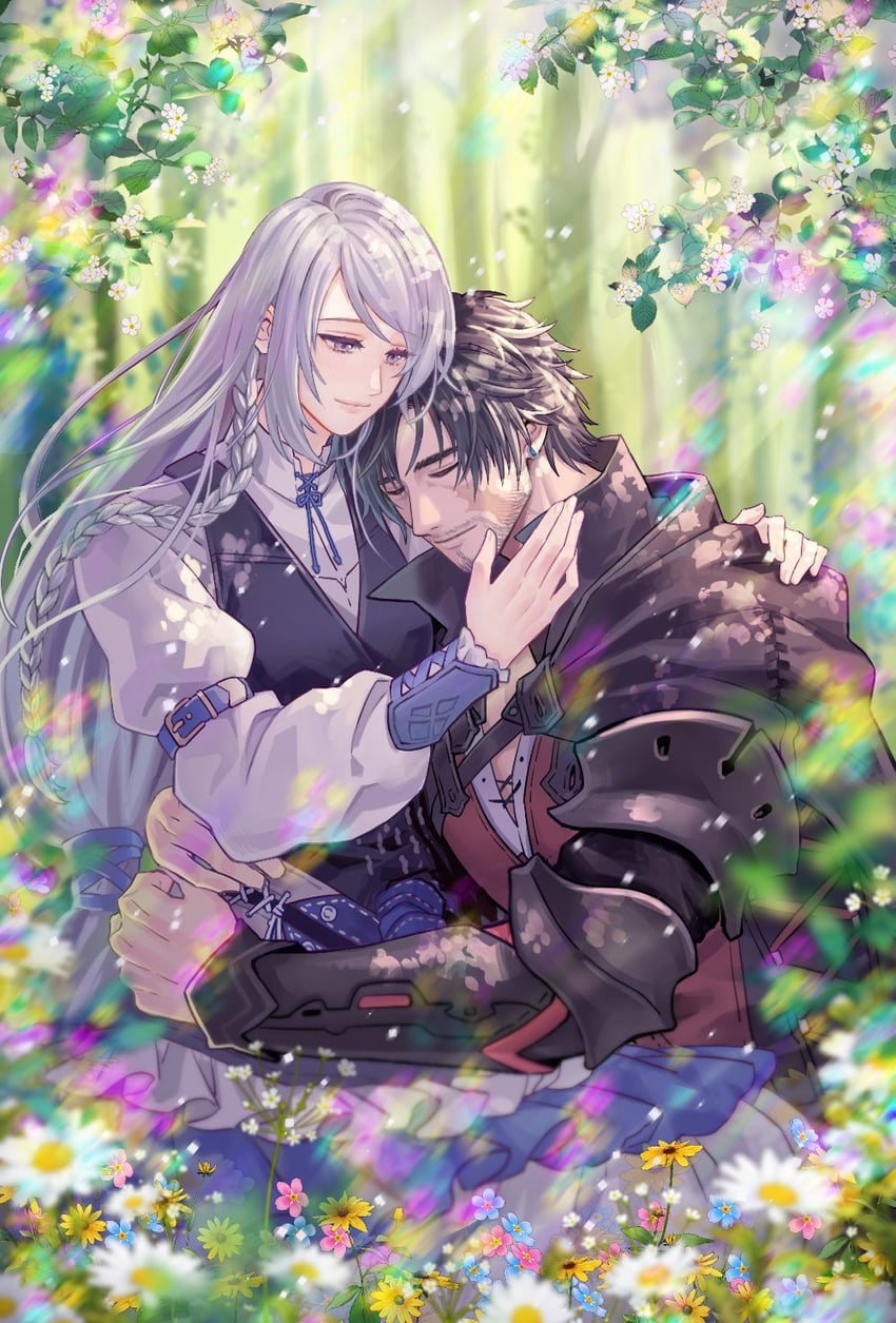 clive rosfield and jill warrick (final fantasy and 1 more) drawn by zenyu