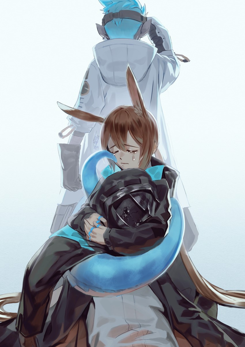 doctor, amiya, and ethan (arknights) drawn by tsunetaka_rakurai