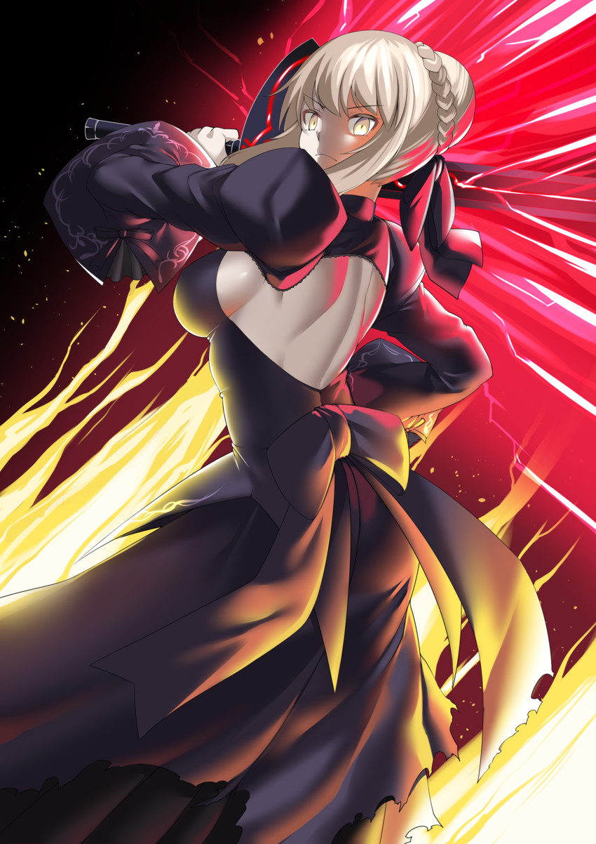 artoria pendragon and saber alter (fate and 1 more) drawn by hitotsuki_nebura