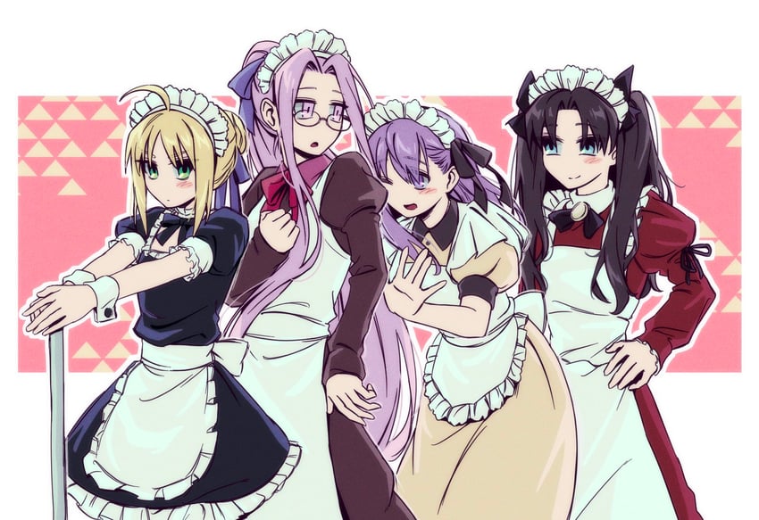 artoria pendragon, saber, tohsaka rin, matou sakura, and medusa (fate and 2 more) drawn by hwanm_fate